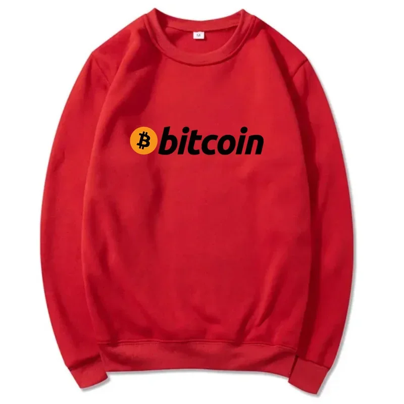 New Men O-Neck Sweatshirt Comfortable Women Bitcoin Printed Printed Hoodie Fashion Men\'s Pullover Street Trendy Men\'s Clothing