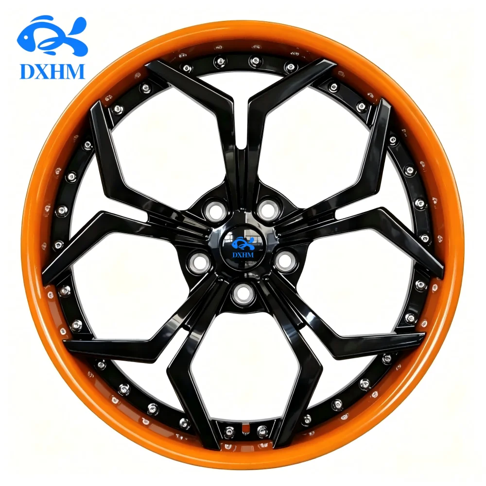 2-Piece Custom Forged Aluminum Alloy Wheels 20 21 22 Inch 5x108 5x114.3 5x120 Deep Dish Split Rims for
