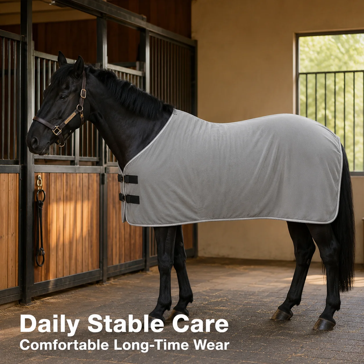 Professional Stable Horse Blanket Winter Warm Fleece Horse Rug Adjustable Buckle Training Care Cover for Horses