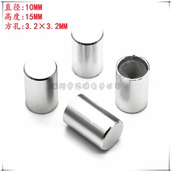 5PCS 10*15MM Aluminum alloy knob Tact Switch cap Computer chassis buttons cap Amplifier volume Knob cap square hole 3.2x3.2mm