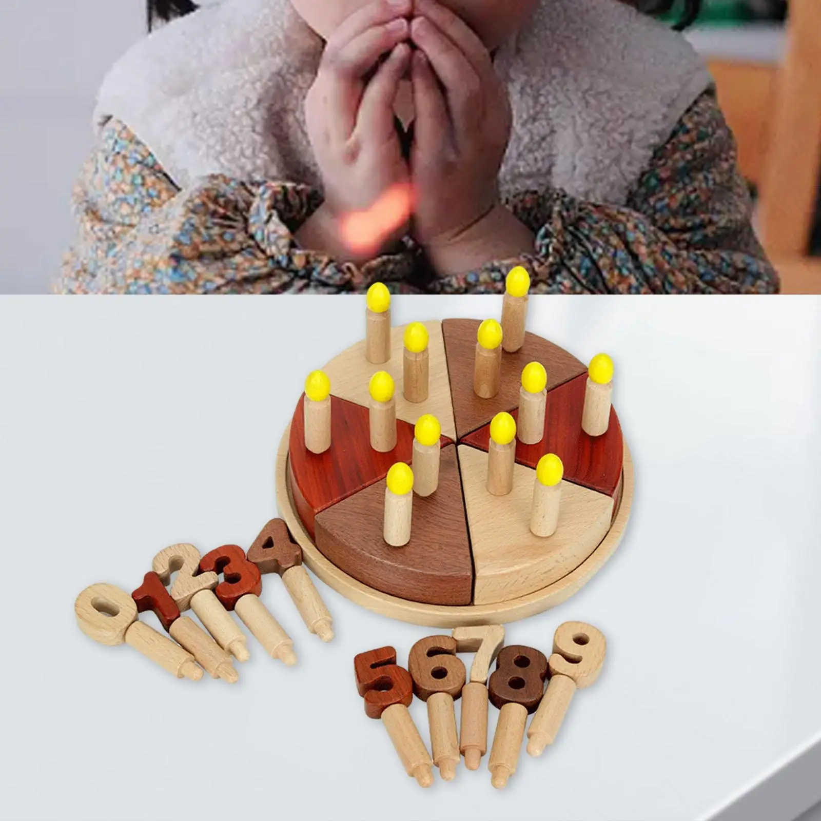 Torta di compleanno in legno Giocattoli Gioco di ruolo Giocattolo Regalo Montessori Set da gioco fai-da-te Set da gioco giocattolo per tea party per ragazzi Neonati in età prescolare