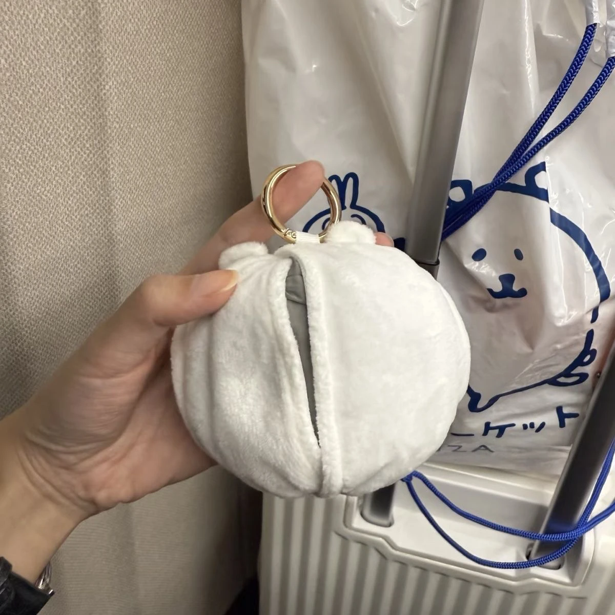 Cute Portable Foldable Shopping Bag Eco-friendly Handheld Non-stressful Cartoonins Style Korean Creative Gift Bag
