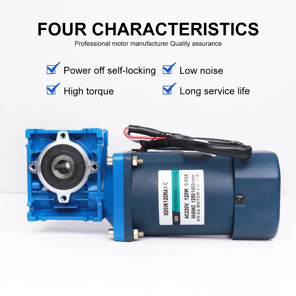 120W 220V AC Speed Regulating Electric Motor RV30 High Torque Forward and Reverse 50Hz Small AC Single-phase Motor