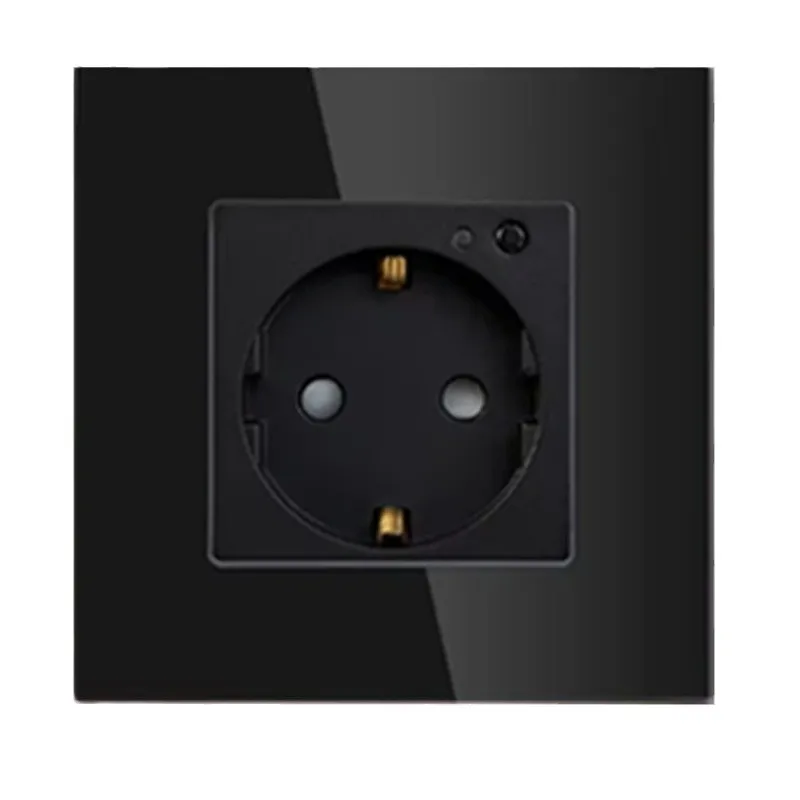 

Умная розетка Tuya WiFi для ЕС | Одиночный/двойной набор | Панель из закаленного стекла | Управление голосом через Alexa/Google Home