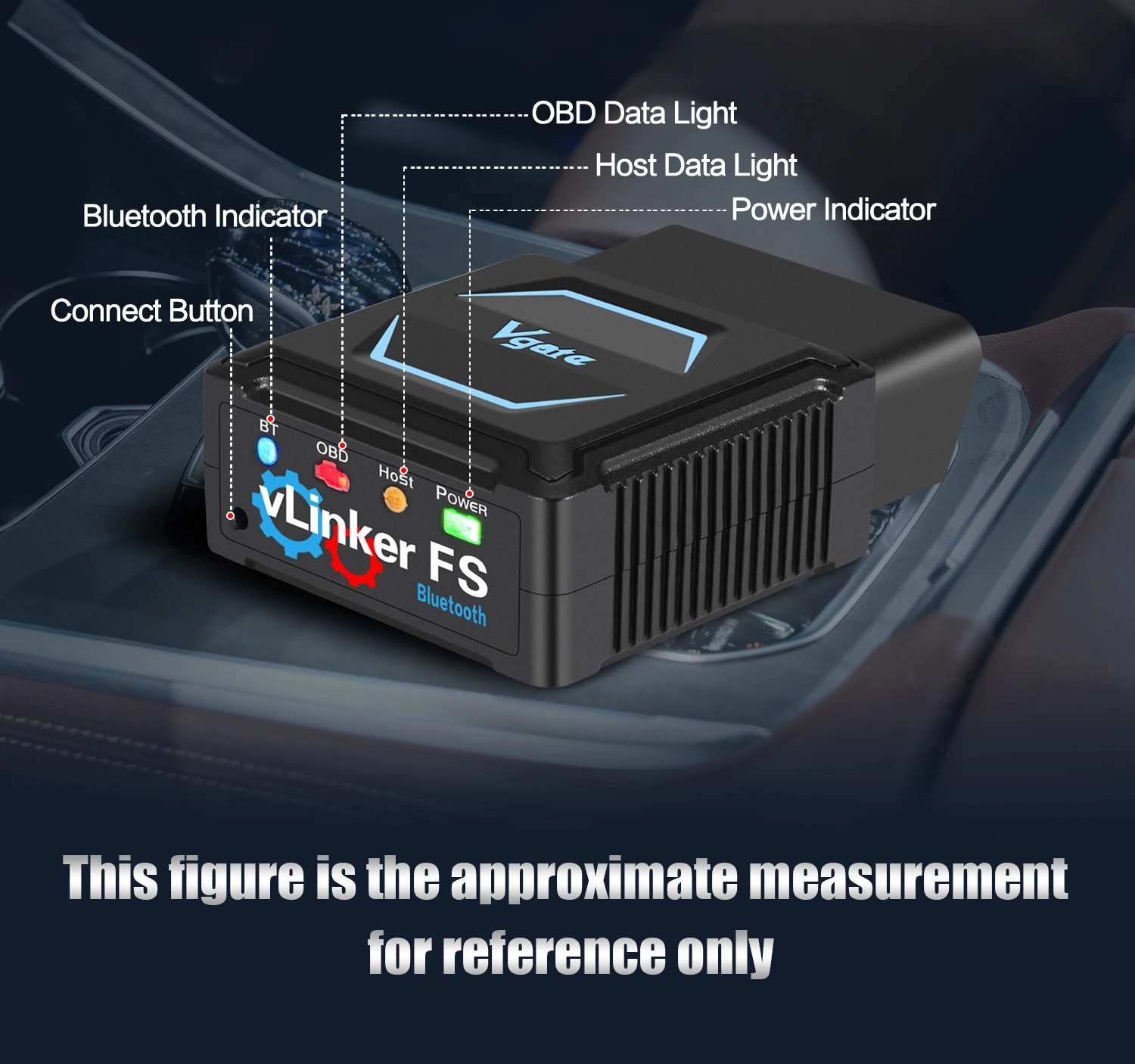 Vgate vLinker FS Obd2 بلوتوث لنظام أندرويد/IOS لسيارة Ford FORScan HS MS CAN ELM 327 Obd 2 أدوات الماسح الضوئي التشخيصي للسيارة