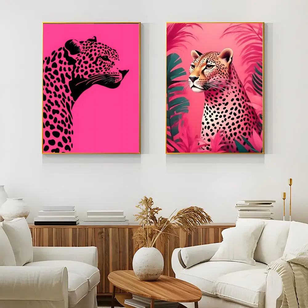 Animal Trend-Cool Leopard Poster Decorative Poster Ideal for Bedroom, Living Room, Study Office Space