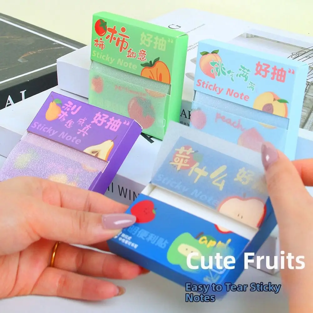 100 Lembar Serbaguna Tipe Tarik Keluar Catatan Tempel Perekat Diri Stiker Perencana Mutiara Kertas Memo Pad Perlengkapan Sekolah