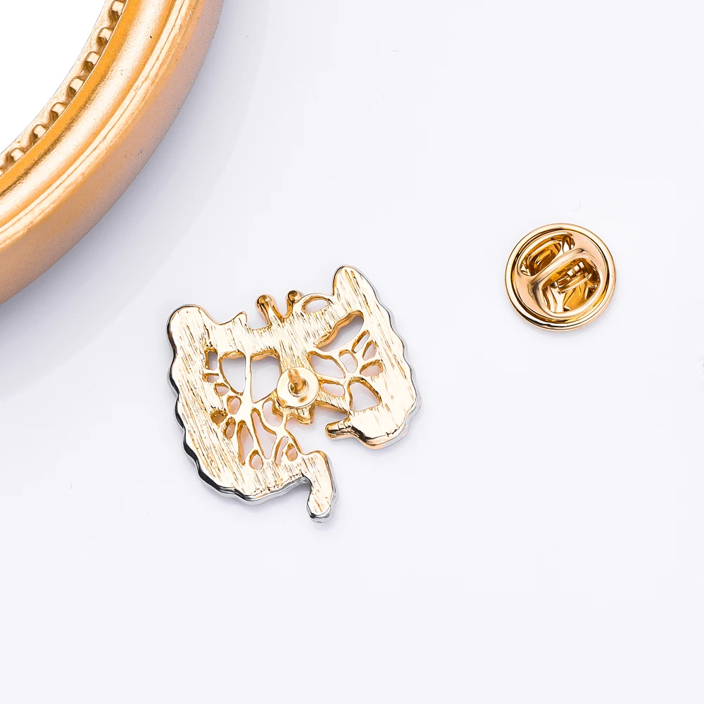 Medsor تشريح الأمعاء دبوس طبي علم المعدة بروش التلبيب الحبل شارة ظهره مجوهرات اكسسوارات هدية للطبيب ممرضة #5