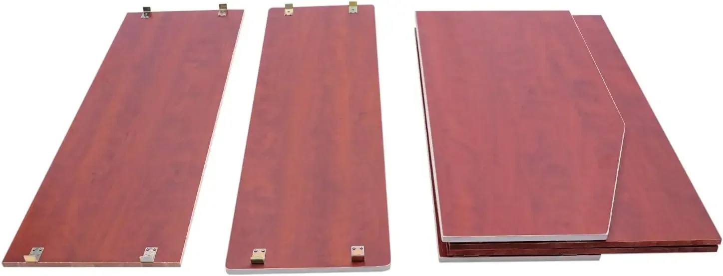 บาร์พับได้แบบพกพาสำหรับงานอีเวนต์ ขนาด 4 ฟุต พร้อมชั้นวางด้านบนและด้านกลาง, โต๊ะบาร์เทนเดอร์แบบพับได้พร้อมตู้เก็บของ, โต๊ะเคลื่อนที่เคลือบลามิเนต