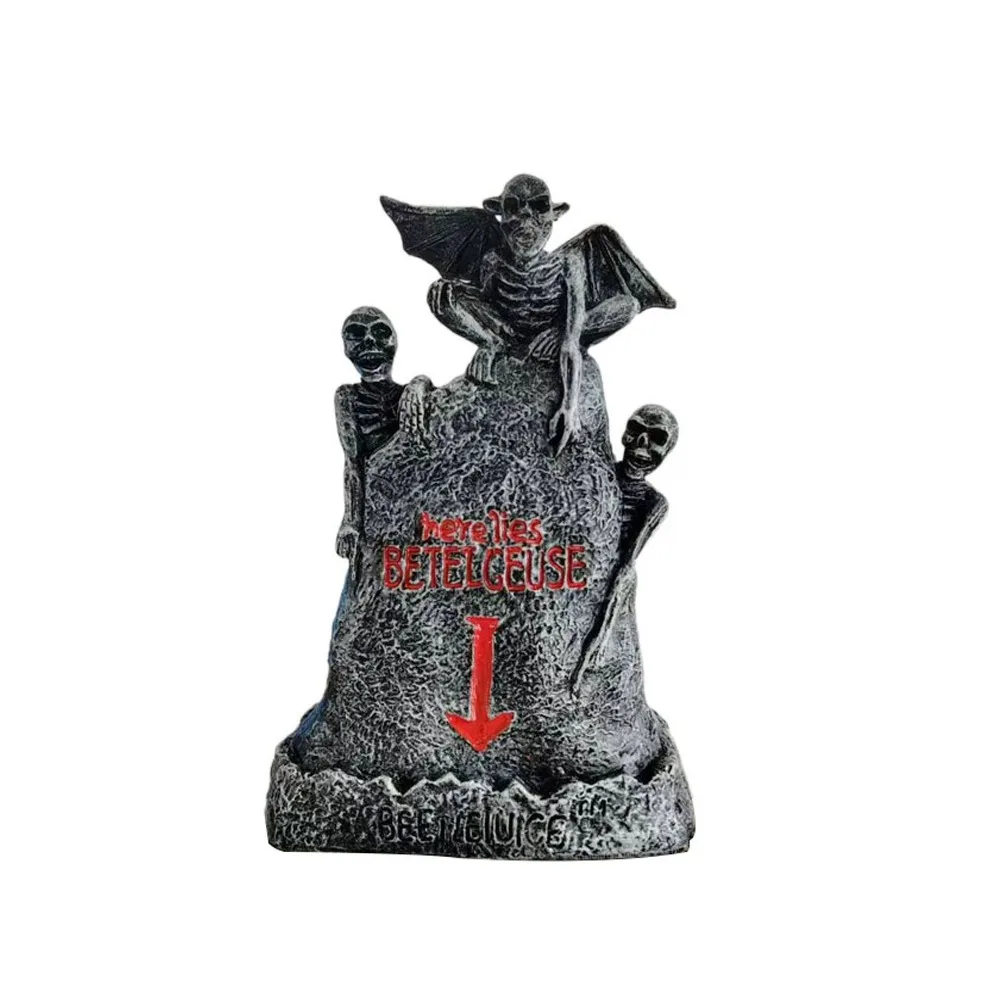 

Creative Resin Here Lies Tombstone Scary Decorative Skeleton Tombstone Horror Graveyard Decor Party Prank