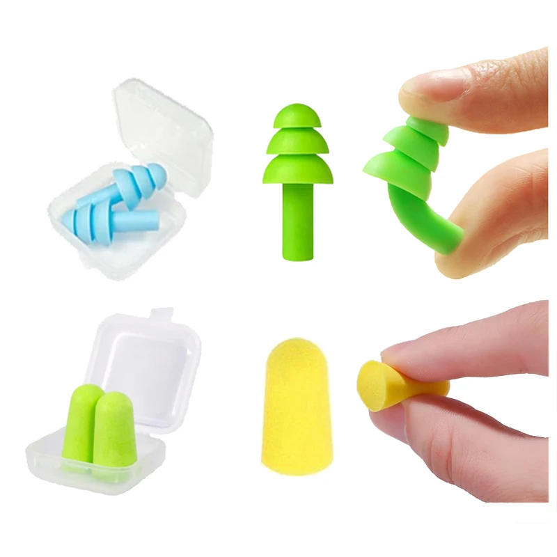 5/10/20pairs Soft Earplugs with Box Noise Reduction Swimming Ear Plugs Reusable Sleeping Ear Plugs Hearing Protector TMZ
