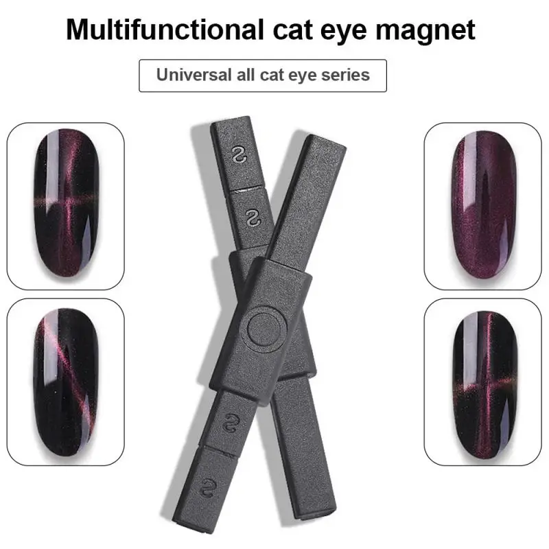 Multi-funcation 12 in 1 Magnetic Nail Art Stick 3D Cat Eyes Effect Strong Magnet Stick Board Painting Gel Nail Polish Tool