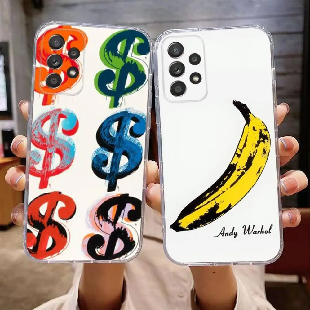 

Andy Warhol Art Phone Case For Samsung Galaxy A,71,70,52,51,40,31,50,50S,30S,21S,12,10,Note20ultra Transparent Cover