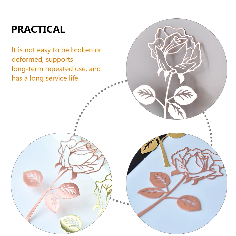 

Metal Bookmark Flower Design Exquisite Vintage Creative Bookmark for Students Readers Office School Gift Decorative