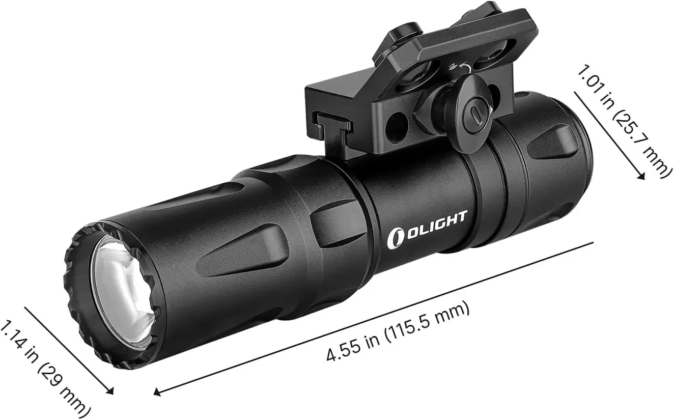 Odin Mini 1250 Lumens Ultra Compact Rechargeable Mlok Mount Weaponlight, Removable Slide Rail Mount and Remote Switch, 24