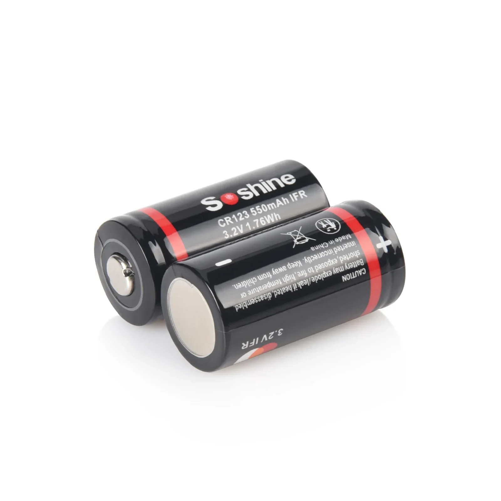Soshine 3.2V 550mAh 16340 Rechargeable Battery LiFePO4 RCR123 550mAh Battery and Smart LiFePO4 Charger 2000 Time Discharge Cycle