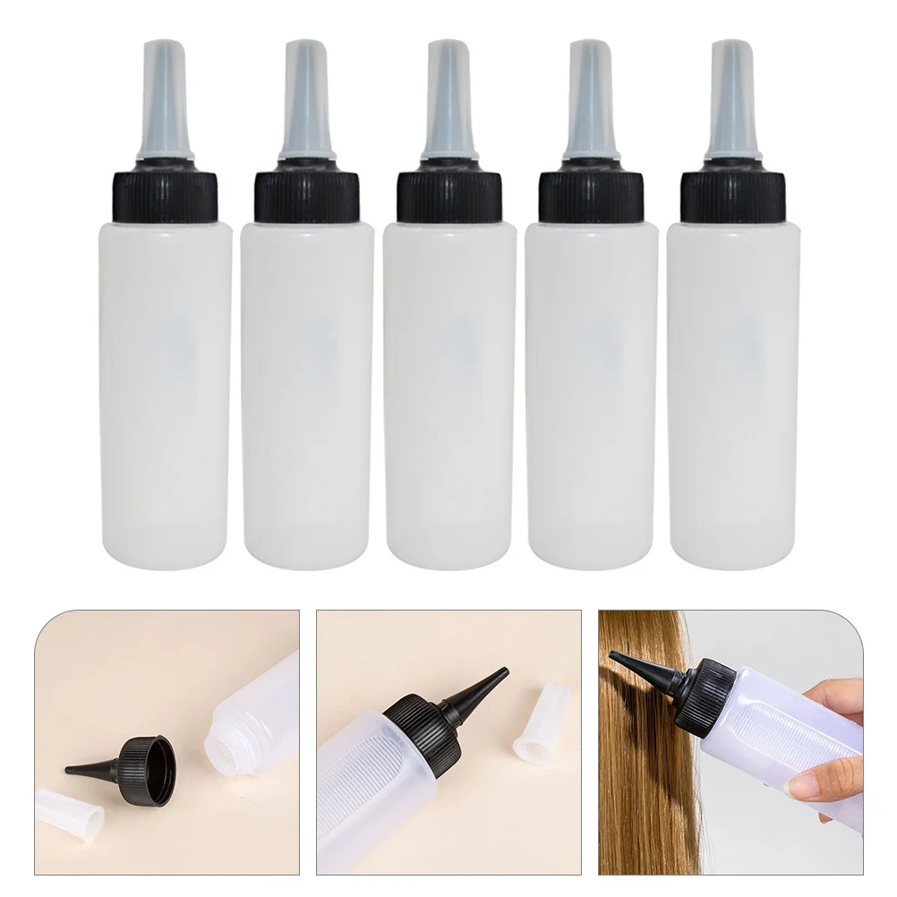 

5Pcs Plastic Dry Cleaning Bottles Flexible Squeeze Bottles for Salon Hair Water Bottle Lash Extension Wash Bottle