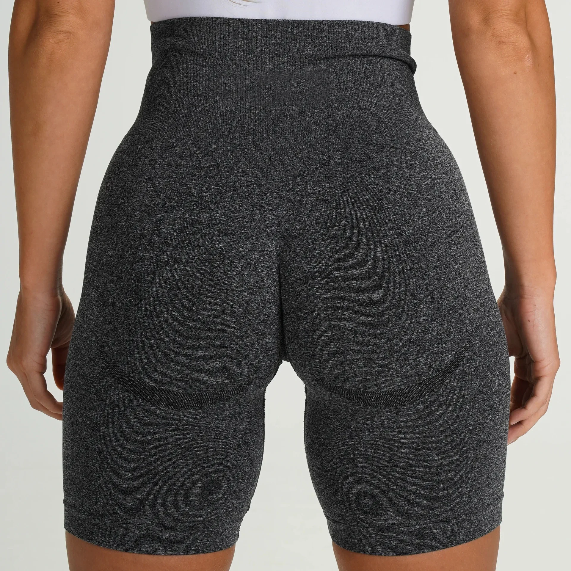 

S-Ins Style Dupe Explosive Snowflake Smiley Shorts Seamless Yoga Pants Side Mesh Breathable Elastic Fitness Yoga Shorts Women