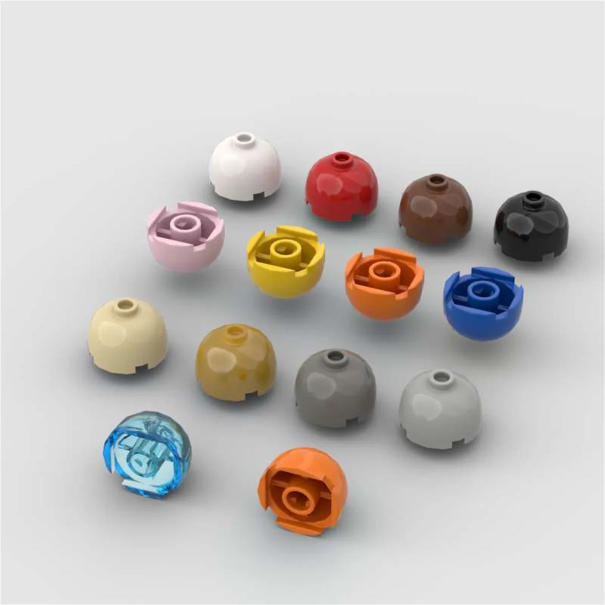 

10PCS Puzzle Particle 30367 553 Round 2x2 Building Blocks Kit High-Tech Dome Top Axle Bricks Toy Birthday Gift