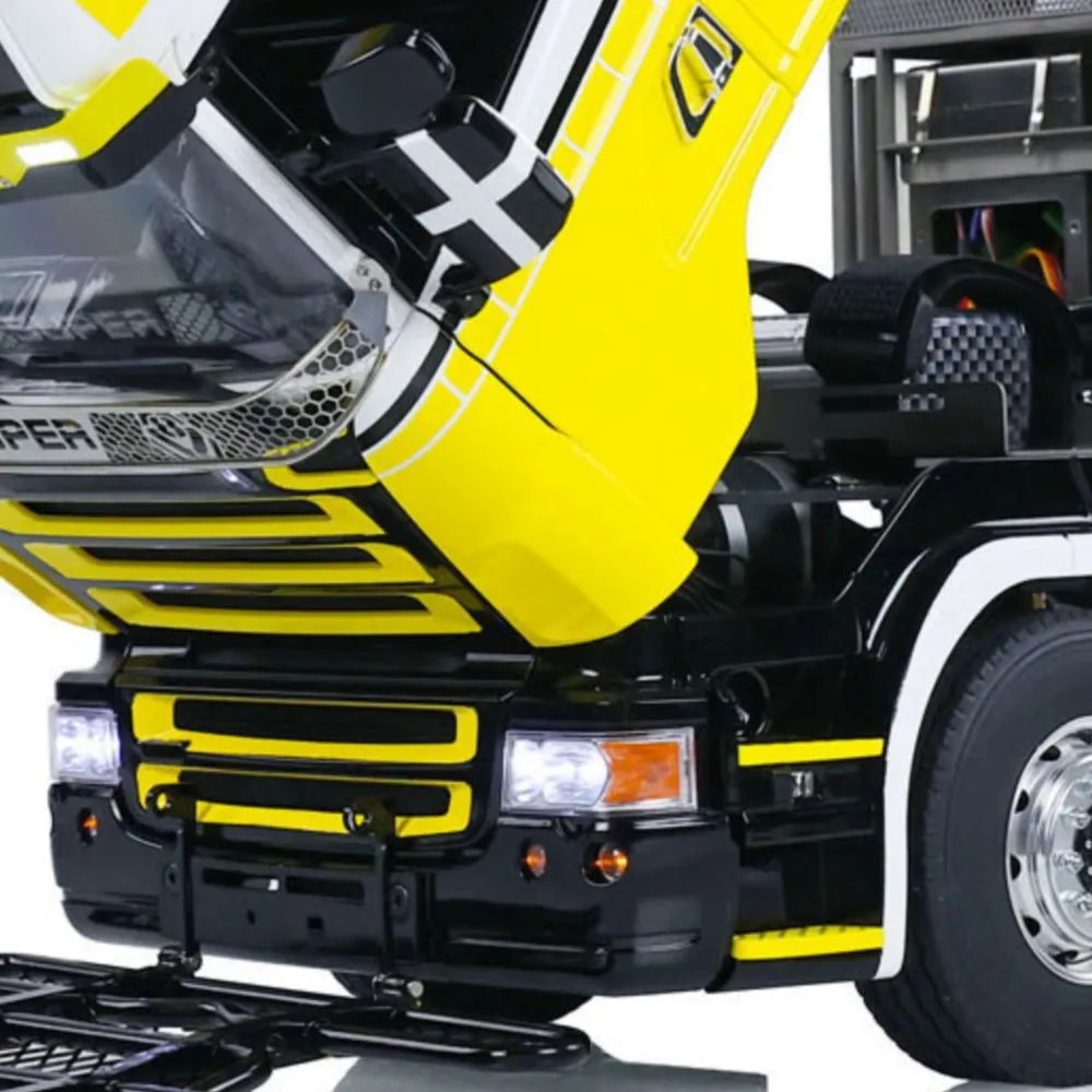 

SALE LESU 1/14 RC Tractor Truck Metal Chassis 6x6 RTR Remote Control Car 2Speed Sound Light Differential Locks RC Toys Model