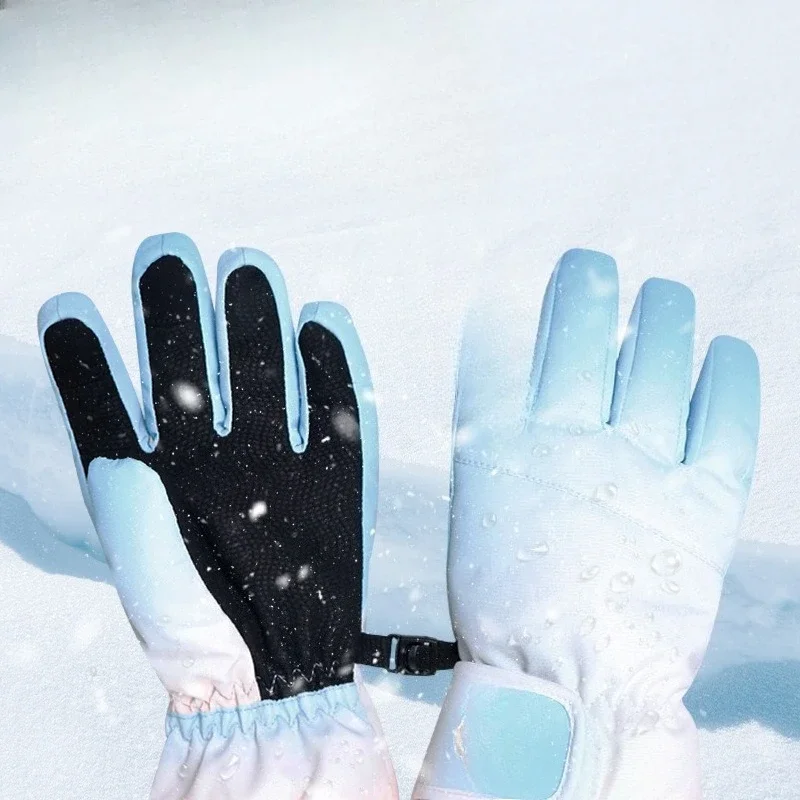 

Snowboard, ski gloves, waterproof and warm, special , professional five fingers, thickened outdoor in winter