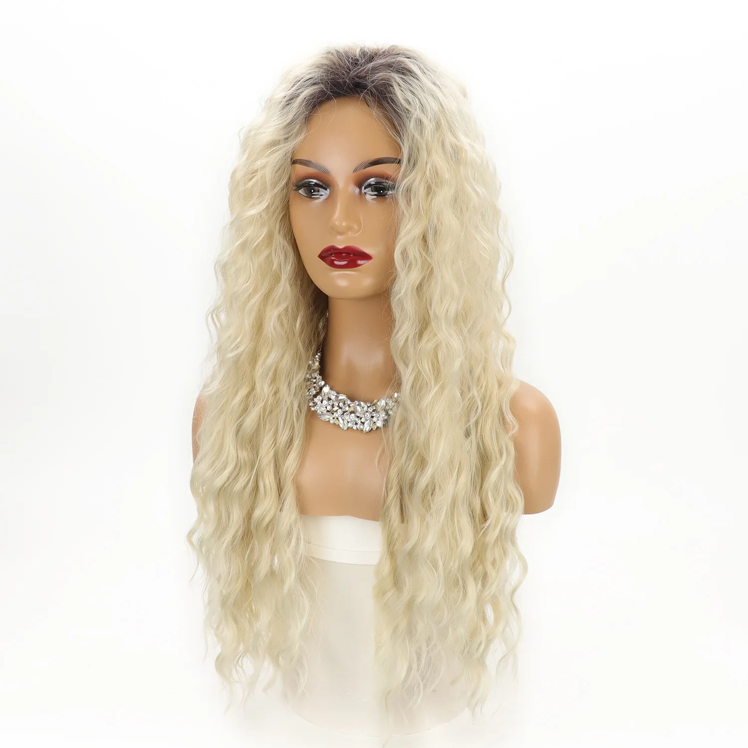 

Women's European Style Long Curly Synthetic Wig Afro Kinky Curly Hairpiece - Natural Looking Wigs for Women