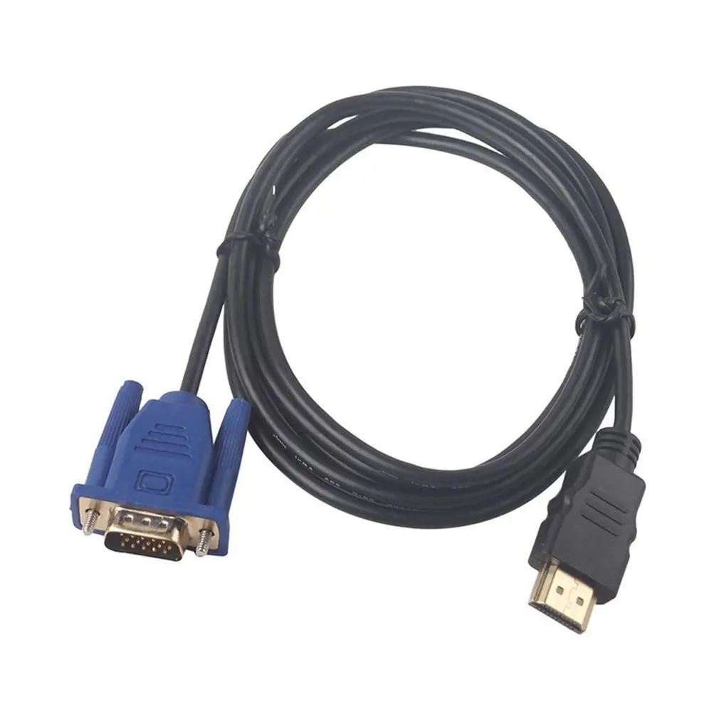 1.8/3m hdmi-cabo compatível hdmi-compatível com vga hd com cabo adaptador de áudio hdmi-compatível com cabo vga dropshipping