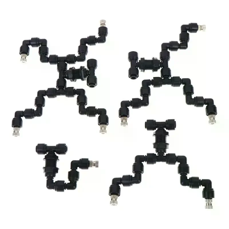 4 Head Garden Watering Reptile Fogger Mister With Quick Connecting Nozzle 0.3mm Connect With 6.35mm Pipe
