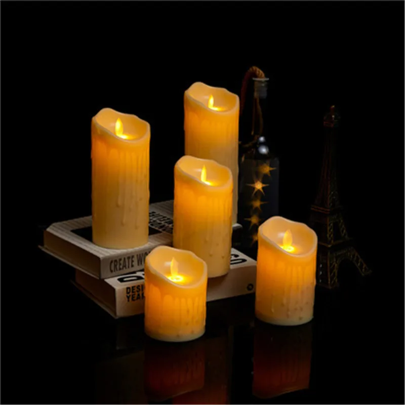 Christmas Decoration Flameless LED Electric Flickering Tea Light Candles Led Battery Power Candles Shaking Swing Candle Light