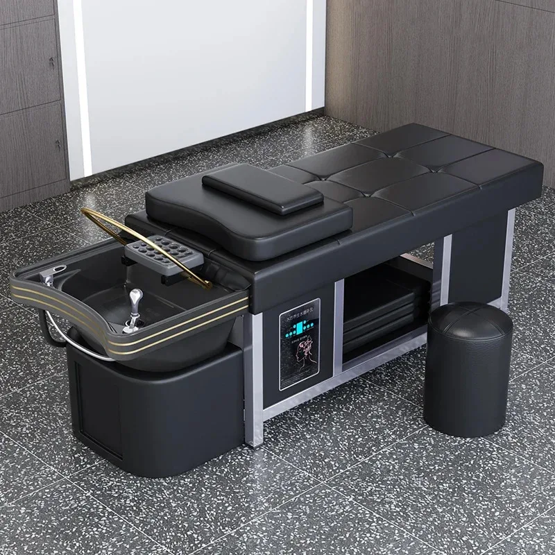 كرسي غسيل احترافي لصالونات التجميل لتدليك الشعر، وسرير الشامبو، وعلاج المياه برأس السبا، وسرير شامبو الدورة الدموية