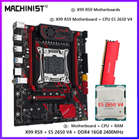 MACHINIST X99 RS9 Motherboard optional Xeon E5 2650 V4 CPU LGA 2011-3 Kit And 16GB 2400MHz ECC DDR4 RAM Set M.2 NVME USB 3.0