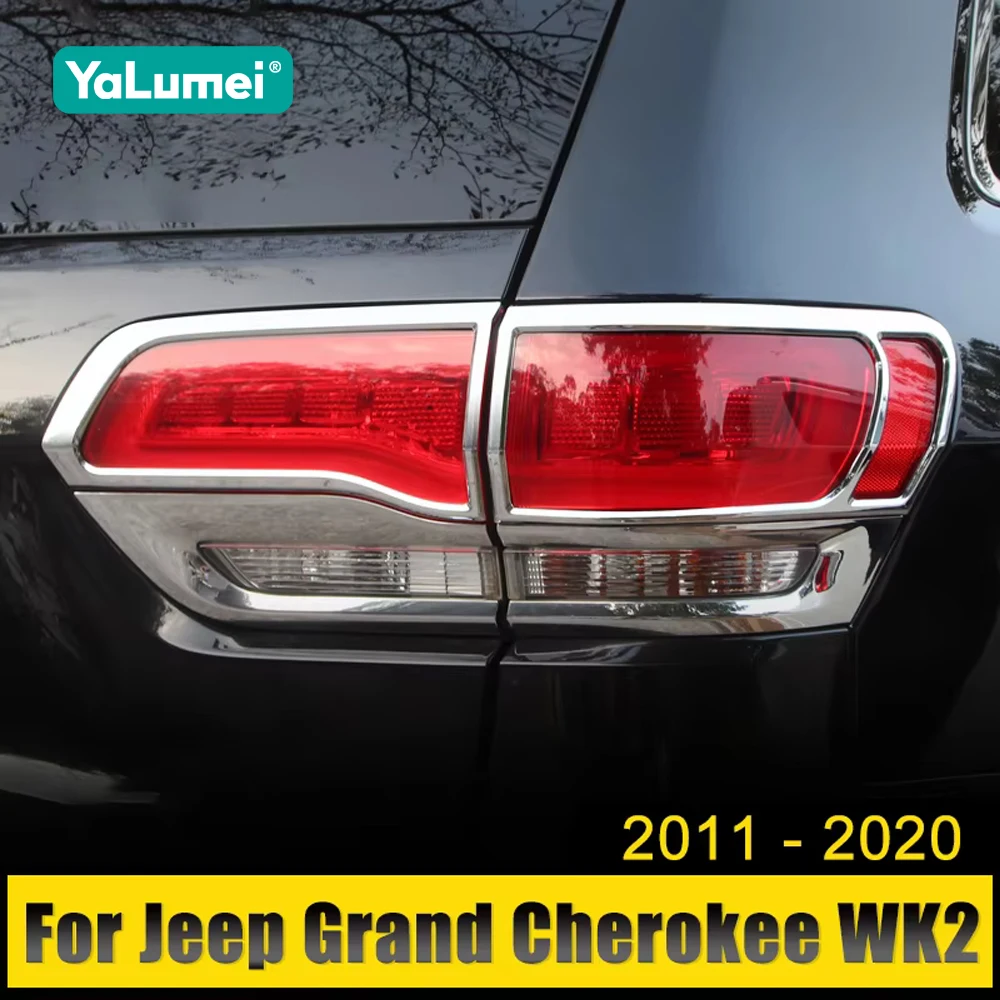 For Jeep Grand Cherokee WK2 2011 2012 2013 2014 2015 2016 2017 2018 2019 2020 Car Tail Light Trim Rear Lamp Frame Cover Stickers