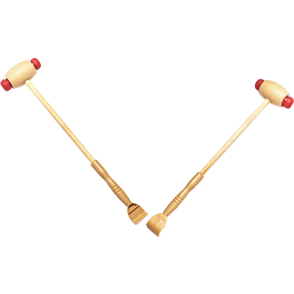 2 قطعة مطرقة تدليك خشبية محمولة باليد مدلك الظهر المحمولة دليل أداة تخفيف العضلات للكتف الرقبة القدم آلام الساق العصي