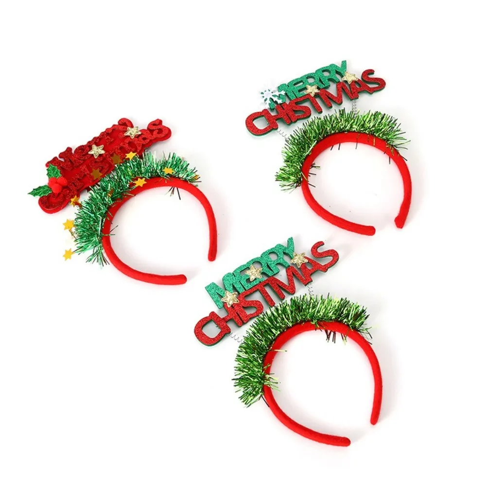 Adjustable Christmas Headband New Year Gifts Christmas Decorations Xmas Snowflake Hair Band All-match Colorful