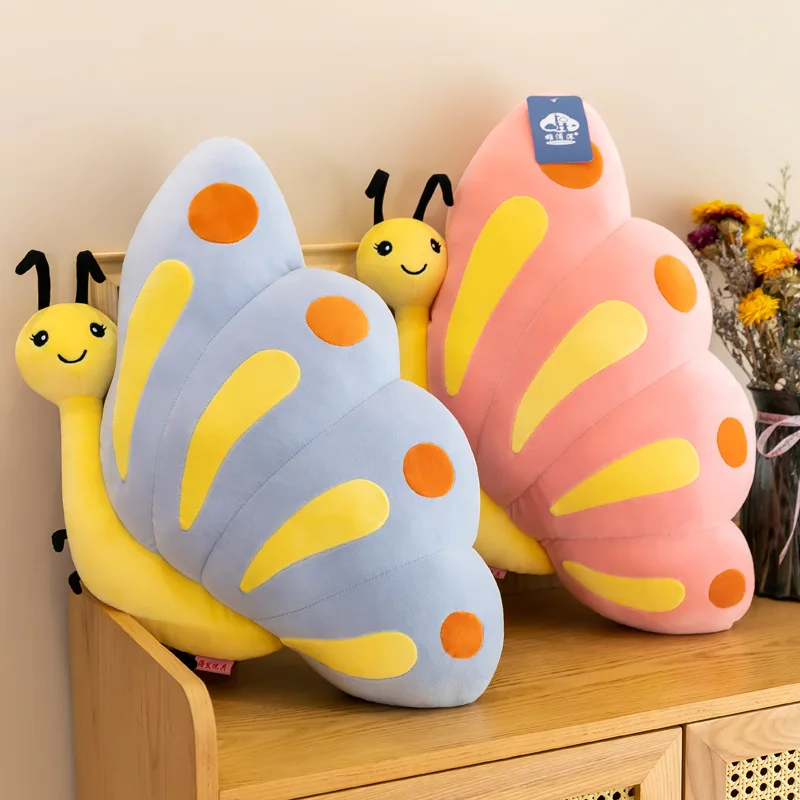 Big Insect Plush Toy Butterfly Pillow Cute Caterpillar Wiggler Insect Worm Cushion Plush Doll Children Stuffed Caterpillars Toys