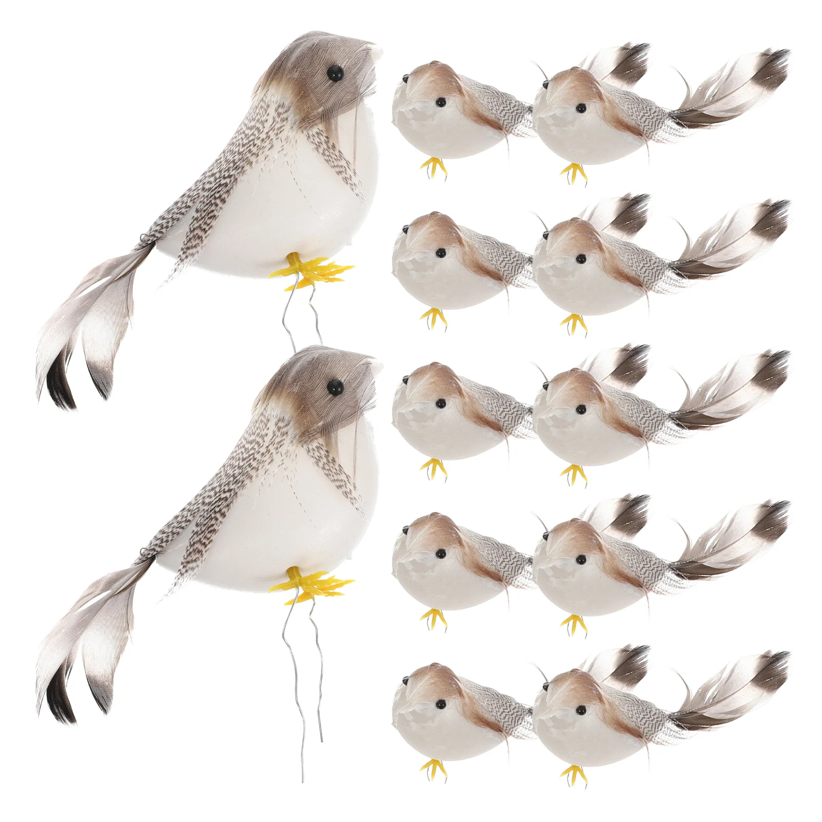 

12 Pcs The Bird Artificial Garden Floral Decoration Foam Birds Realistic for Crafts