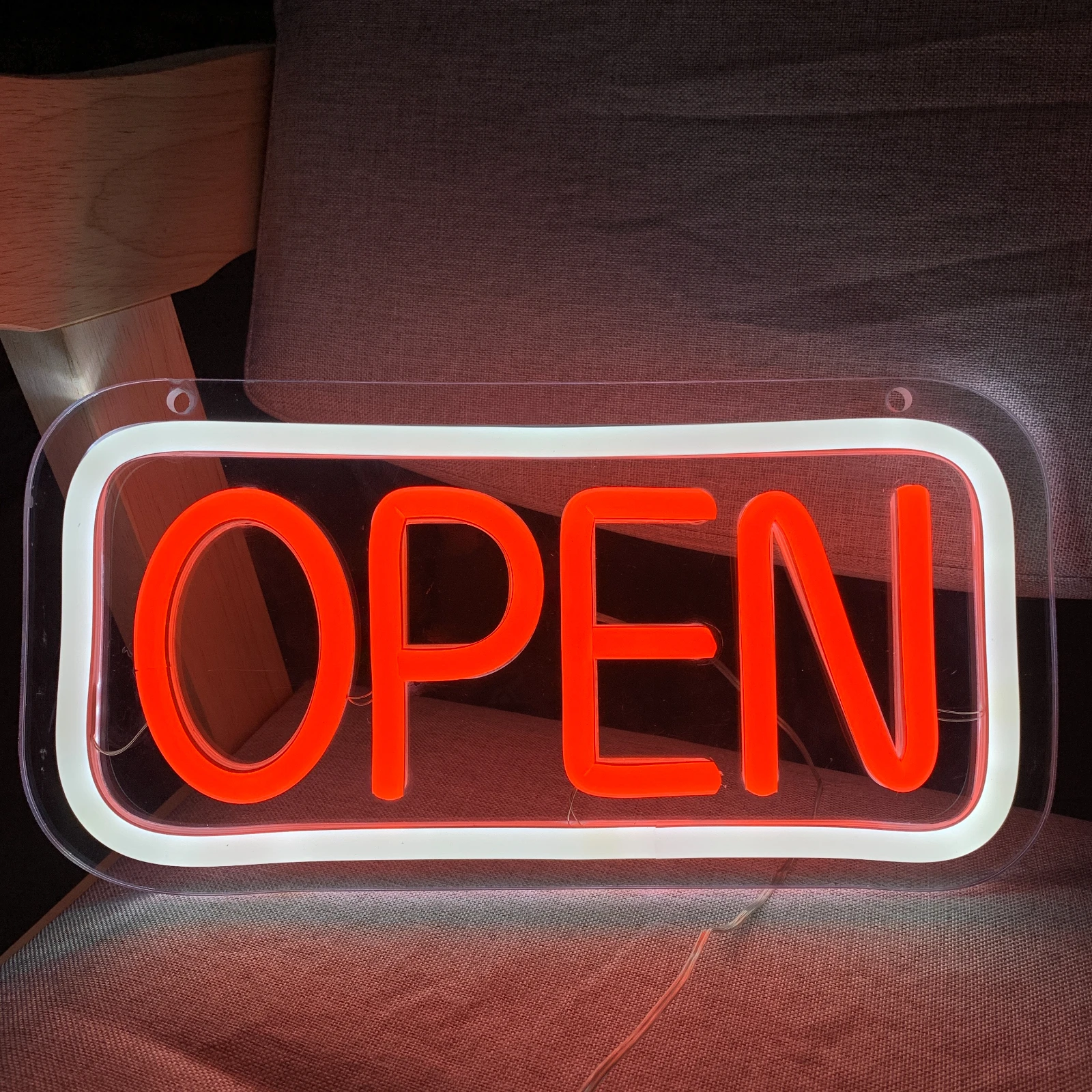 OHANEONK Open Sign Bar Shop Decoration Flex Silicone LED Neon Sign Wall Window Hanging Decoration