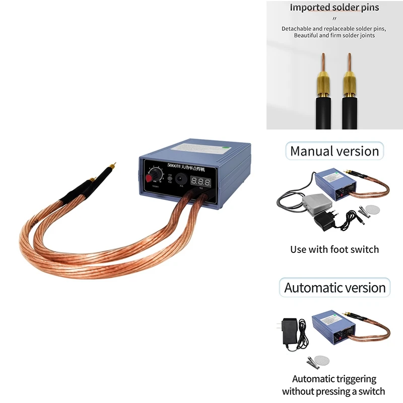 A35Q-5000W Mini Spot Welder Machine DIY Kit 18650 Battery Pack Welding Tools Portable Weldingpen Machine