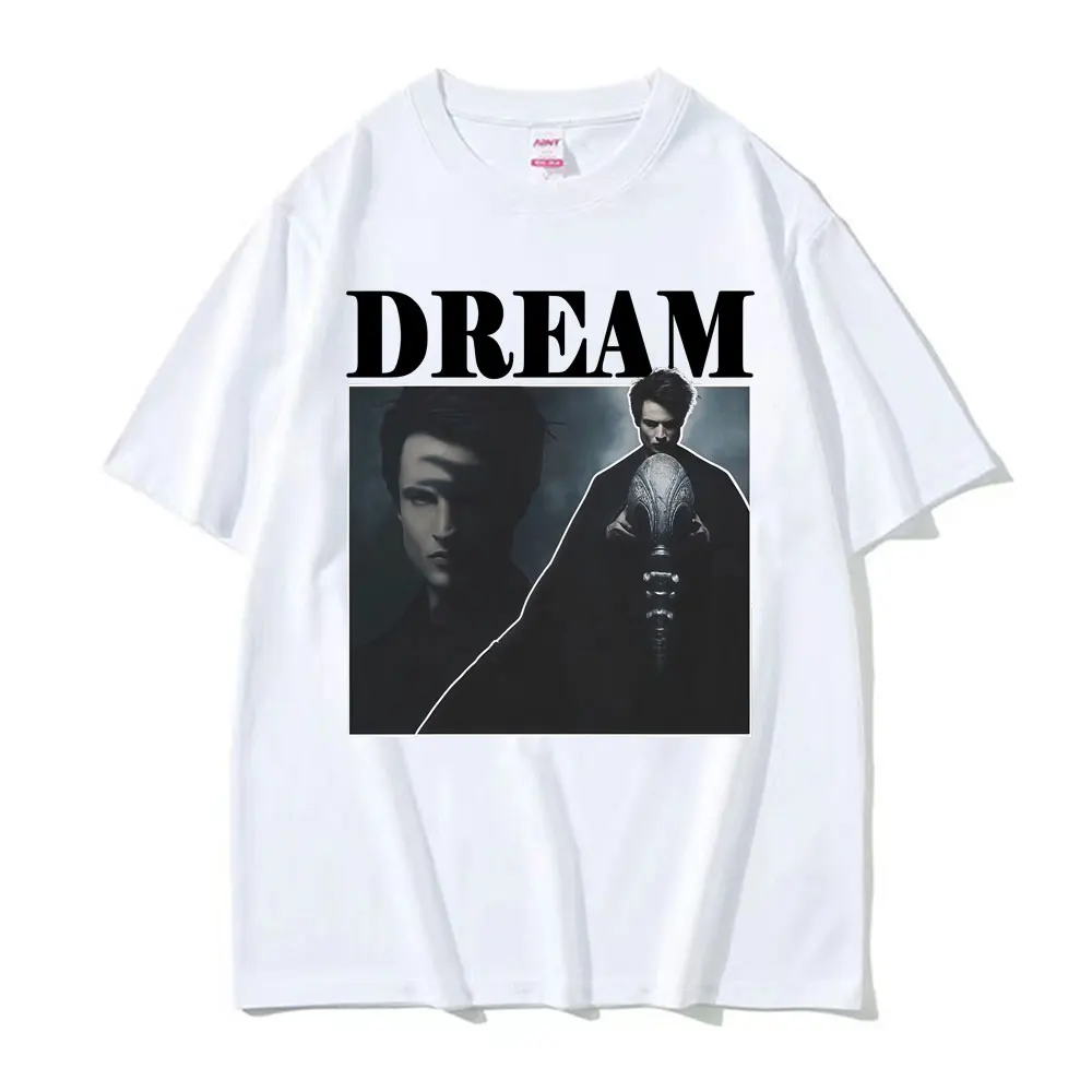 تي شيرت Sandman Dream Morpheus Neil Gaiman Fan Retro 90's Rap Meme تي شيرت للرجال والنساء موضة الهيب هوب 100% قطن تي شيرت كبير الحجم