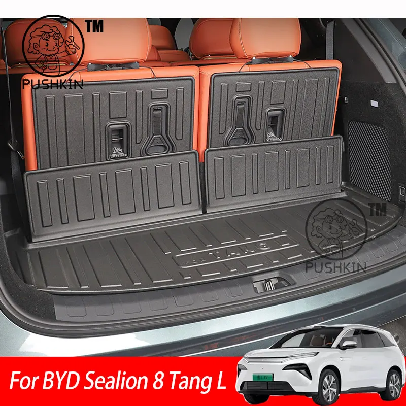 

For BYD Sealion 8 Tang L 2025 2026 Car Trunk Mats TPE Rear Boot Cargo Waterproof Trunk Carpet Storage Pad Protector Accessories