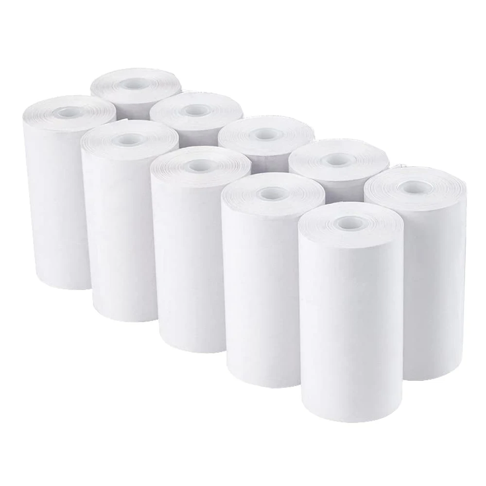 10 גלילי נייר תרמי עד לחמניות עבור מכונת כרטיס אשראי, pos, epos מיני מצלמה נייר הדפסה מיידית 57 x30mm