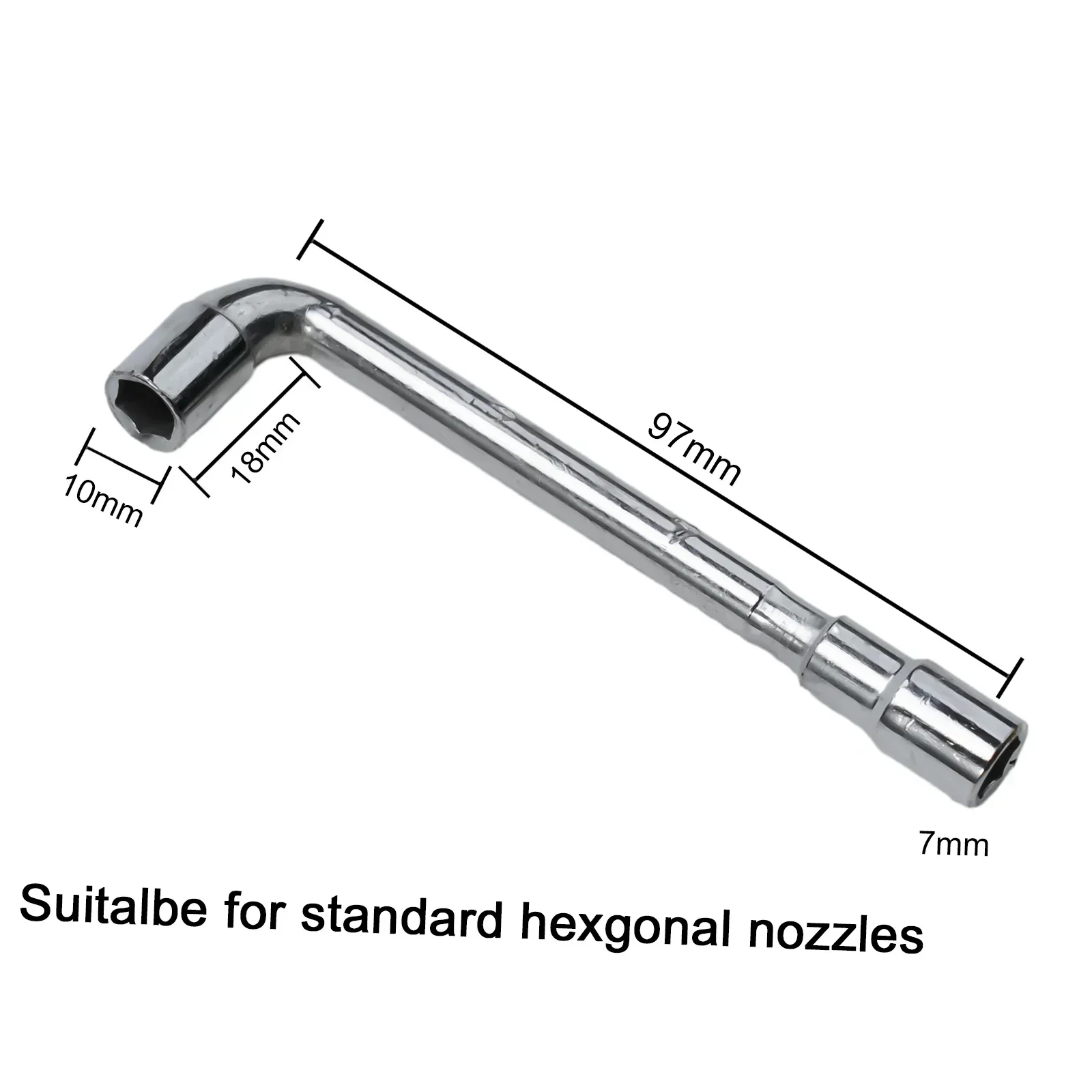 Pipe Socket Wrench L-shaped Hexagonal Double-Head Screw Nut Wrench Sleeve Repair Tools For 3 MK8 Nozzle 6mm 7mm