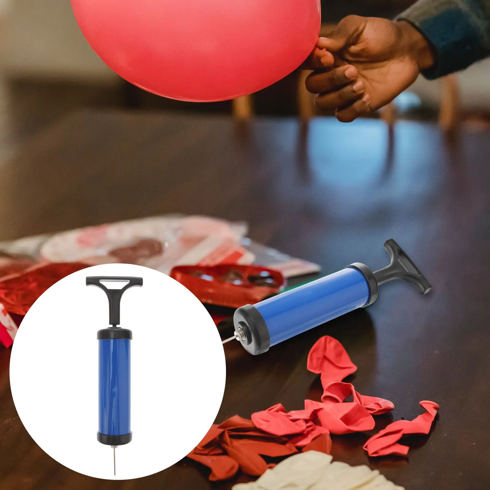 

Portable Balloon Inflator Hand Held Air Pump Miniature Pvc Lightweight Party Occasion Tool Sturdy Non Leaking