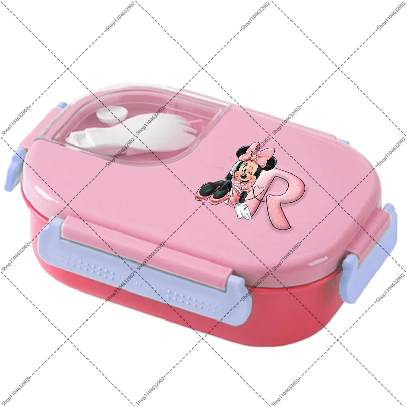 Minnie Mickey Mouse 304 Stainless Steel Lunchbox Cartoon Anime Pattern Printed Food Storage Containers Insulated Bento Lunch Box