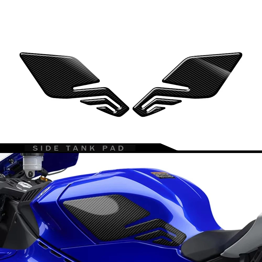 Motorcycle Carbon Side Tank Pad Protection Knee Grip for Yamaha YZF-R1 R1 R1M 2020-2024