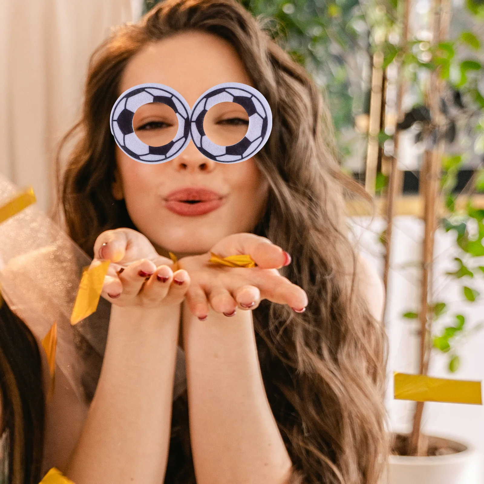 

Soccer Ball Style Party Glasses for Football Fans Lightweight Comfortable Eyewear Fan Accessory Decorative Sport