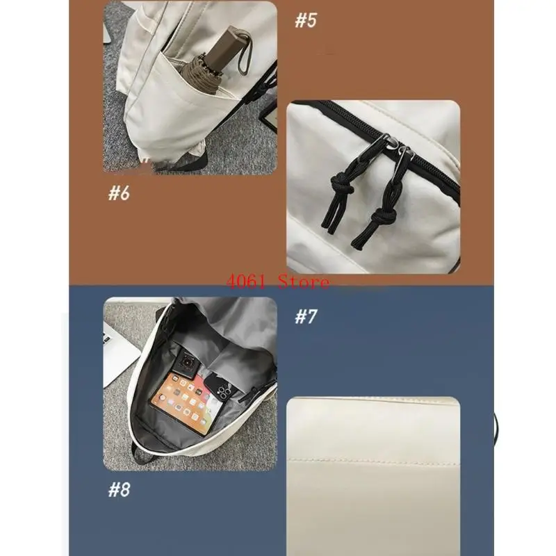 Fashionable Unisex School Bag for College Nylon School Backpack Large Capacity Laptop Daypack Book Bags