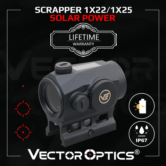 Vector Optics Scrapper 1x22/25 Solar Power Multi Reticle Red Dot Sight  Scope With Motion Sensor For Hunting&Tactics .308 12GA - AliExpress 18