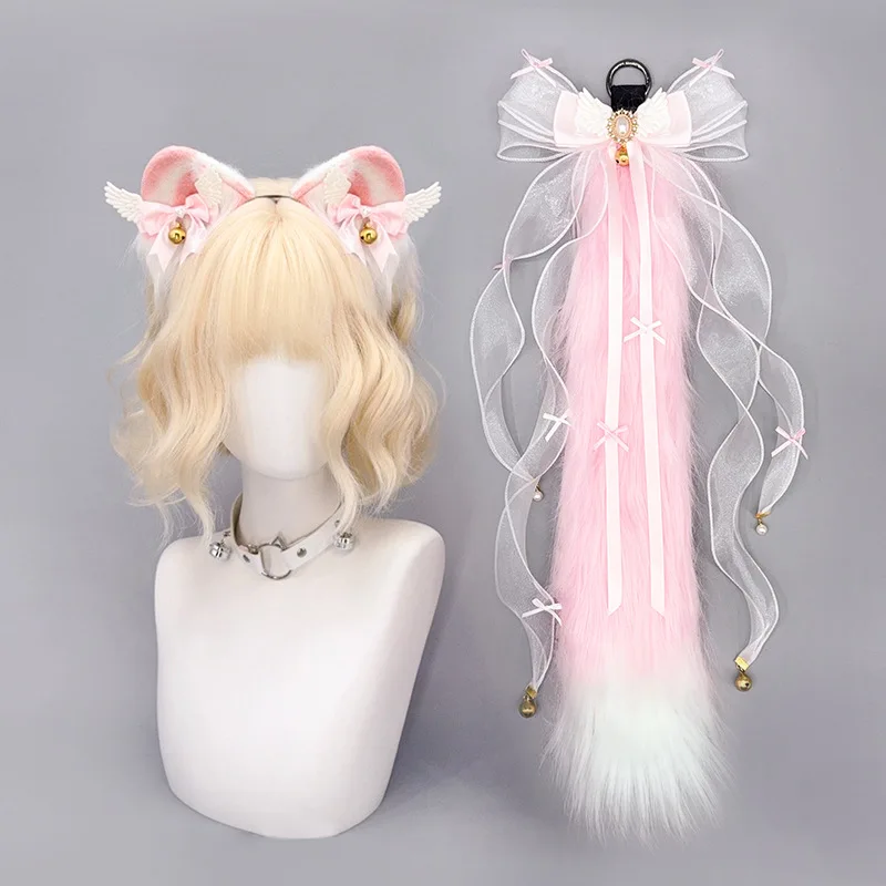 

headband lolita cosplay hair band tail set cat ear Hair accessories kawaii hair bands hair decoration girl items y2k headband