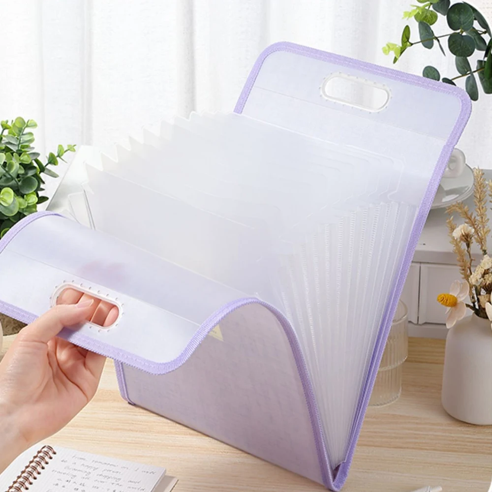 Japan KOKUYO Portable Expanding Folders Office File Bag Multi-layer Transparent Insert A4 Student Exam Paper Storage Stationery